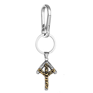 Retro Rune <b>Keychain</b> Two Tone Metal Letter Pendant Zinc Alloy Unisex Gift Charm - Product Image 5