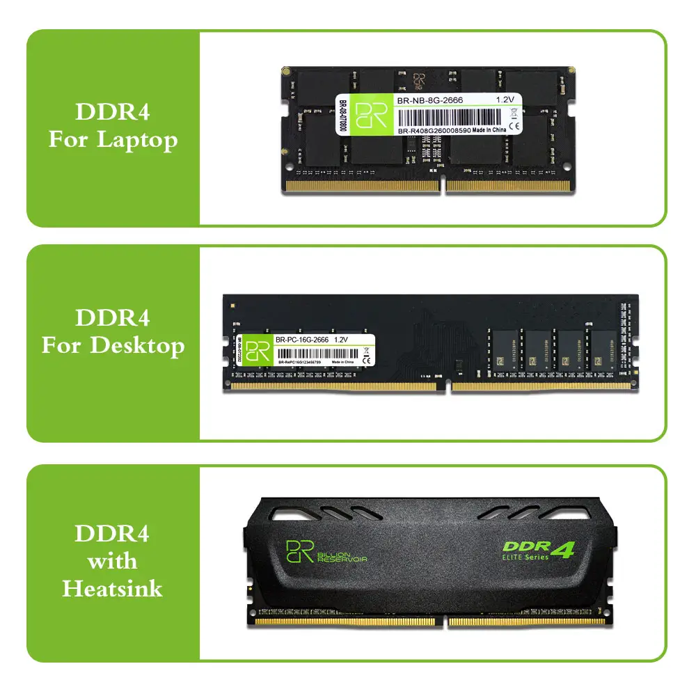 100% chips originales DDR3 DDR4 Memoria Ram DDR3 de 4GB 8GB para escritorio, DDR4 de 8GB 16GB 32GB 2666MHz 3200MHz PC ram