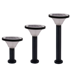 Lampes solaires à pilier 7W LED, lampe de jardin extérieure étanche, corps en plastique, montage semi-encastré - Product Image 1