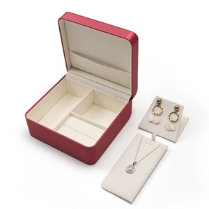 Luxury Big Jewelry Box Packaging Fashion Square Jewelry Clamshell Box Pu Leather Ring Necklace <b>Earring</b> Jewelry <b>case</b> Full Set - Product Image 5