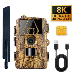 Caméra de chasse sans fil 4G LTE 60MP HD 8K avec vision <span class=keywords><strong>nocturne</strong></span>, piège <span class=keywords><strong>photo</strong></span>, contrôle par application, carte SIM, cellulaire, CMOS - Product Image 2