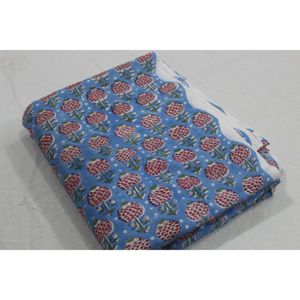 Tela Étnica Ligera Hecha a Mano con Estampado Sanganeri para Ropa de Niños y Niñas, Bolsos, Edredones, Bufandas, Vestidos, Cortinas y Fundas - Product Image 2