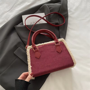 New Lamb Wool Bag Large Capacity Women's Trendy Fashion Hair Shoulder Bag Student Handheld Tote Bag - Product Image 6