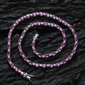 Chaîne Tennis Mix & Match Couleurs, Bijoux Hip Hop en Cuivre et Zirconium, Collier Tennis Mix & Match pour Femme, Mode Tanjing - Product Image 5