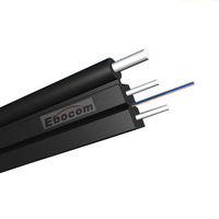 Cable de Fibra Óptica para Exteriores, Precio de Fábrica, Cable de Fibra Óptica FTTH GJYXFCH de 1, 2 y 4 Núcleos, Cable de Fibra Óptica con 3 FRP