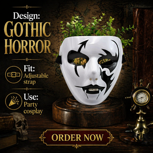 Máscaras de Látex de <span class=keywords><strong>Ghostface</strong></span> para Cosplay, Halloween, Cumpleaños, Fiestas - Máscara Facial Completa de PVC de Moda para Accesorios de Disfraces con Diseño Personalizado - Product Image 1