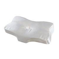 Oreiller de cou en mousse à mémoire de forme ventilée de qualité supérieure avec taie d'oreiller en soie