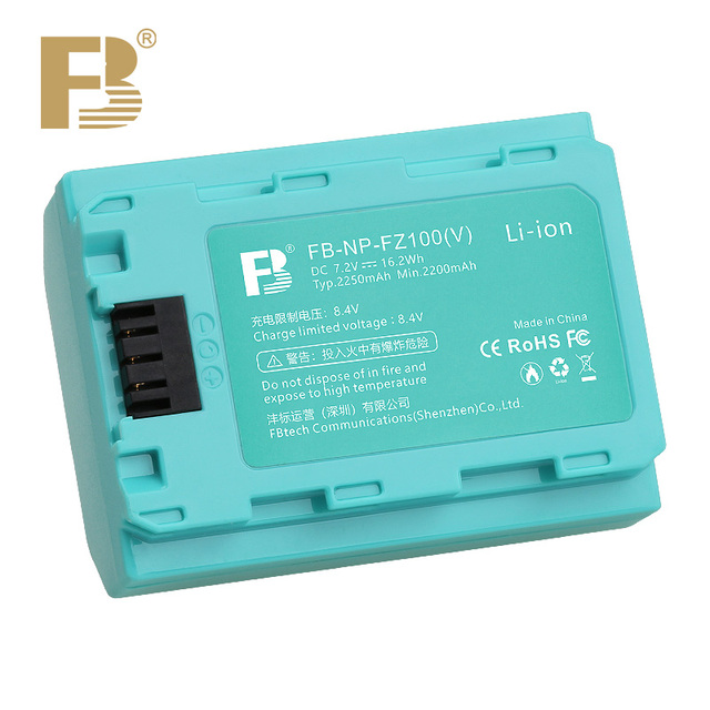FB NP-FZ100 Battery 2250mAh New High Capacity and Low Temperature Resistance Suitable for Sony A7R4 A7R3 A7M4 A7M3 A7S3 Camera