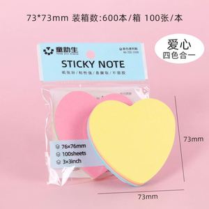 Notas Adhesivas con Forma de Corazón, Estrella y Osito, para Oficina y Niños, Notas Adhesivas, Bloc de Notas Autoadhesivo, Mini Blocs de Notas - Product Image 4