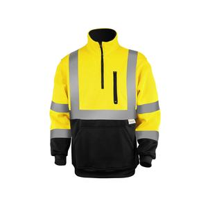 Sweats à capuche réfléchissants <span class=keywords><strong>de</strong></span> sécurité haute visibilité d'usine coupe ample néon Orange vert couleur correspondant sweats à capuche <span class=keywords><strong>de</strong></span> construction - Product Image 1