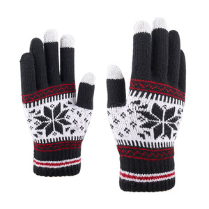 Gants personnalisés chauds d'hiver en acrylique/coton jacquard à écran tactile pour hommes et femmes, longueur opéra, pour usage quotidien - Product Image 5