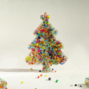 Juguetes de silicona al por mayor para descompresión, serie navideña, cuentas musicales QQ de silicona, juguetes antiestrés. - Product Image 5