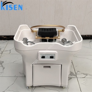 Lavabo Portátil para Salón de Belleza Kisen con Tanque de Agua de 50L y Tanque de Residuos de 25L, Mueble de Salón con Altura Ajustable para Lavar el Cabello - Product Image 4