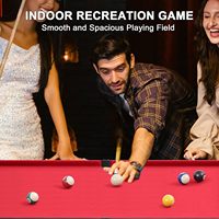Mini table de jeu de billard pliante en PVC Portable pieds réglables avec pieds verrouillables pour enfants et adultes comprend des boules Triangle