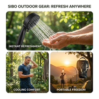Sac de douche pliable SIBO 20L-30L en PVC léger et écologique, hauteur réglable, pour camping en extérieur, directement de l'usine