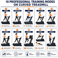 YG FITNESS Équipement de fitness professionnel pour salle de sport, tapis de course incurvé manuel auto-alimenté non motorisé, tapis de course incurvé commercial