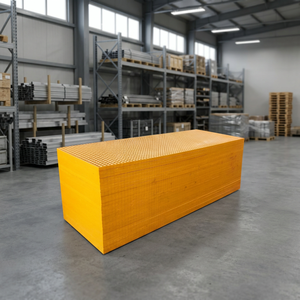 Panneaux de grille en FRP jaunes, grille en fibre de verre résistante aux acides, couverture de passerelle - Product Image 5
