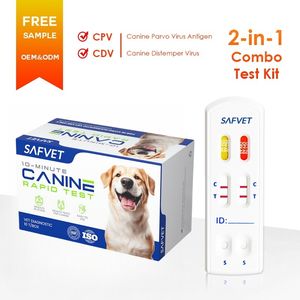고품질 개 디스템퍼 티터 검사 CPV CDV 파보바이러스 Y 모퀼로 파보/디스템퍼 반려동물 신속 검사 키트 개 검사 - Product Image 5
