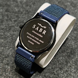 New Casual Fashion Arabic Digital Business Quartz Watch Men's Sabr Watch <b>Lightweight</b> Skin Friendly Soft Velcro Strap - Product Image 2