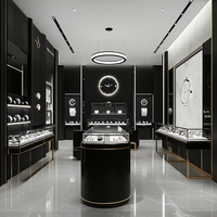 Présentoir de montres moderne en acier inoxydable Mobilier de magasin Comptoir de magasin Montre 3D de luxe pour centre commercial Design d'intérieur