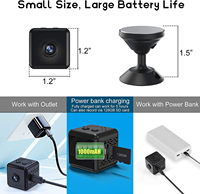 Mini caméra de surveillance sans fil 1080P étanche jour/nuit pour la sécurité domestique avec options de stockage sur carte mémoire Cloud, design solide et luxueux