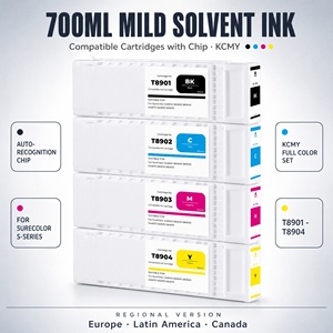 Cartouche d'encre OCB T8901-4 Eco Solvent 700ml compatible avec puce KCMY pour imprimante Epson EPSON SC-S40600/S60600/S80600 - Product Image 1