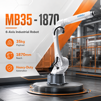 MB35-1870 Robot Industrial de 6 Ejes con Alcance de 1870 mm, Robot de Soldadura Láser Profesional para Procesamiento de Metales a Gran Escala