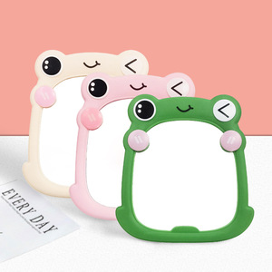 Cartoon Frog <b>Makeup</b> <b>Mirror</b>, Cute and Fun Student Desktop Folding Wall-Mounted Beauty Dressing <b>Mirror</b>, Single-Sided Princess - Product Image 4