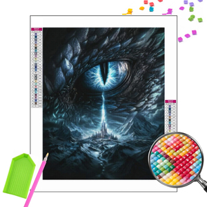 Kit Pittura Diamante Fai da Te per Adulti, Ingrosso, 5D Full Drill, Occhio di Bestia Mitologica Realistica <span class=keywords><strong>in</strong></span> Stile Fantasy Notturno, Arte Diamantata - Product Image 1