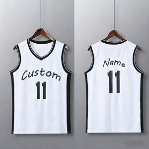 Polyester Jersey Plus Size Anti-Bacterial Sleeveless <b>Red</b> White Uniform High School Basketball Uniforms Street Wear - Product Image 3