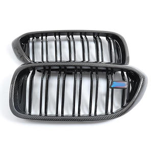 Grill Bumper Depan G30 F90 Grill G30 Serat Karbon 2-baris Grill Mobil untuk Bmw G30 F90 520i 530i 535i 540i <span class=keywords><strong>M</strong></span> Sport 2018-2020 - Product Image 5