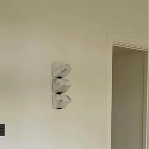 Modern Marble Wall <b>Lamp</b> Rectangular <b>Shade</b> <b>White</b> 2700K LED E27 Wall-Mounted Living Room Lighting - Product Image 2