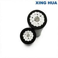 Cable ACSR con Aislamiento de Poliéster de 600V, 1/0AWG 2/0AWG, Cable Aéreo de Aluminio Reforzado con Acero para Construcción Industrial