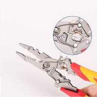 Outil de sertissage multifonction pour câble pliable 14in1 Machine à couper et à dénuder les fils d'acier Pince à dénuder et à dénuder