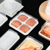 Boîte blister personnalisée, pliable, en plastique, avec fenêtre, pour emballage de gâteau rond en mousse, conteneur cadeau transparent.