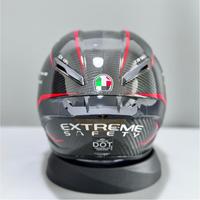Casque de moto intégral avec grande aile arrière, certifié DOT ECE, double visière, aérodynamique, anti-buée, unisexe, pour la course et la conduite urbaine