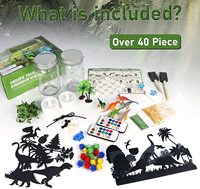 Kits artisanaux de lanternes en dinosaure, avec 6 Mini dinosaures, jouets d'art et artisanat, veilleuse, cadeaux pour enfants garçons et filles, pièces