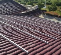 Kit de montage solaire pour toit en tuiles, support de fixation en aluminium pour toit incliné, pour panneaux photovoltaïques, système de support PV |   ART SIGN