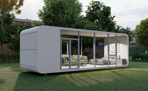 होटल विला कार्यालय भवनों के लिए न्यूनतम प्रीफैब्रिकेटेड कंटेनर हाउस कैप्सूल घर स्टील की दुकानें - Product Image 2