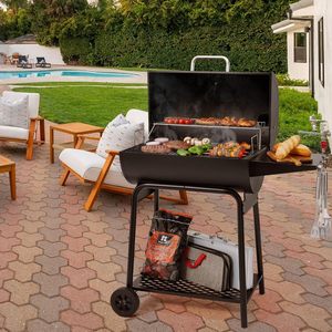 Table d'appoint avec grille chauffante pour barbecue au charbon de bois extérieur, pour jardin, patio et fêtes, emballage pour vente par correspondance - Product Image 2