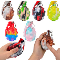 Nouveau design – Jouets anti-stress en silicone 3D en forme de grenade, balles sensorielles à bulles à presser pour garçons et filles