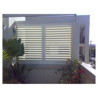 Fenêtre à persiennes en aluminium intérieure, télécommande, résistante aux intempéries, pour bureau