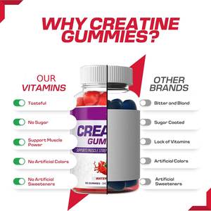 Kreatin monohidrat sakızlı şeker içermeyen sakızlı magnezyum kompleksi ve erkekler ve kadınlar için l-threonate enerji desteği - Product Image 3