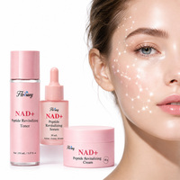 Vente en gros de produits de soin du visage coréens luxueux NAD Plus Peptide, ensemble de 3 pièces, sérum anti-âge, crème liftante et raffermissante, pour tous types de peaux, ODM