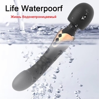 Vibromasseur puissant à double moteur en silicone, grande taille, baguette de massage pour point G, jouet pour couple, stimulateur clitoridien pour adultes