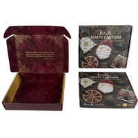 Caja de correo navideña de papel kraft corrugado con diseño de avión y copo de nieve, plegable, hecha a mano, personalizable y recuperable.
