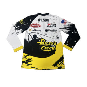 Maillot de pêche sportive respirant personnalisé impression sublimée fermeture éclair - Product Image 2