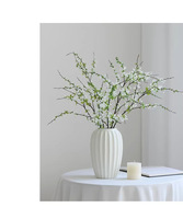 Fleur artificielle Li017 Snowwort, décoration élégante nordique pour la maison, salon, table, fleur artificielle pour hôtel, décoration photo.