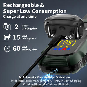 <span class=keywords><strong>Collar</strong></span> de entrenamiento para perros de plástico, control remoto inteligente, resistente al agua, antiladridos, multifunción, descarga eléctrica - Product Image 4