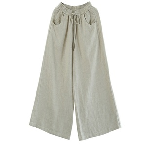 <span class=keywords><strong>Pantalon</strong></span> long en coton <span class=keywords><strong>et</strong></span> lin pour femme <span class=keywords><strong>H</strong></span>-542, taille haute, avec poches, coupe ample, <span class=keywords><strong>pantalon</strong></span> décontracté à jambes larges pour le printemps <span class=keywords><strong>et</strong></span> l'été - Product Image 6